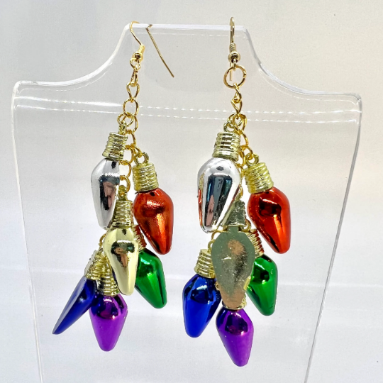 Christmas Light Bulb Earrings