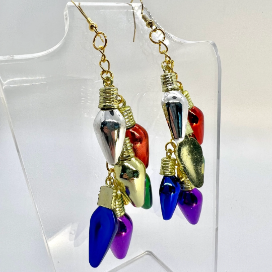 Christmas Light Bulb Earrings