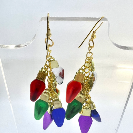Christmas Light Bulb Earrings