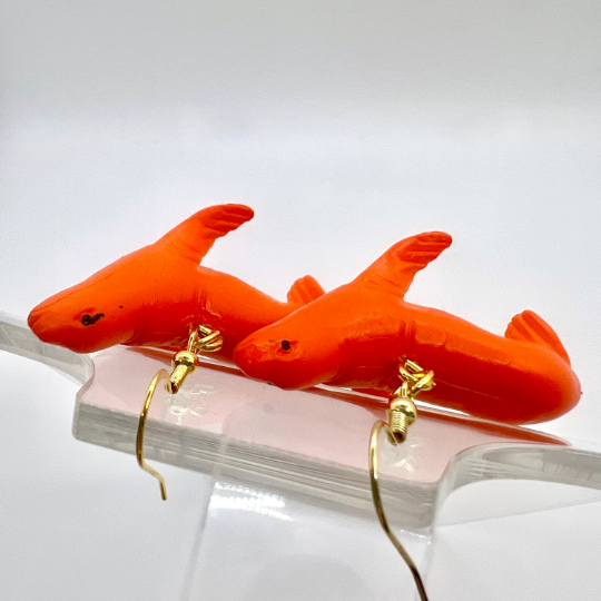 Orange Seal Earrings