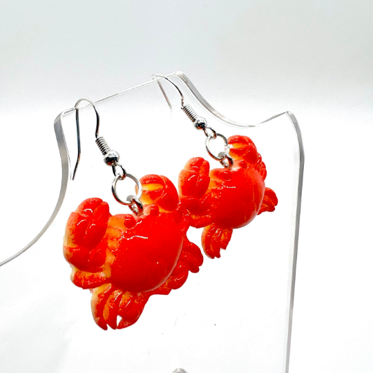 Red Crab Earrings
