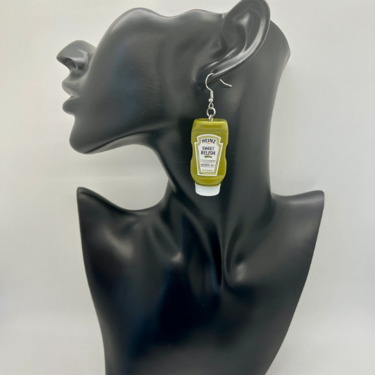 Ketchup, Pickles, Mustard Condiment Earrings