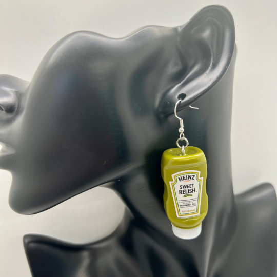 Ketchup, Pickles, Mustard Condiment Earrings