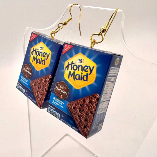 Honey Maid Graham Cracker Earrings