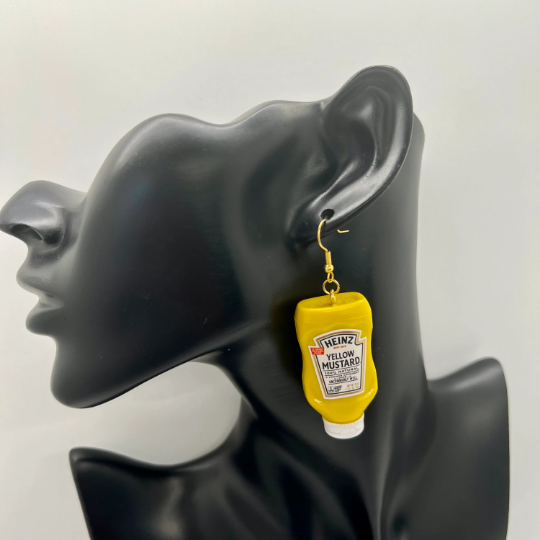 Ketchup, Pickles, Mustard Condiment Earrings