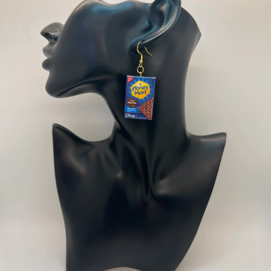 Honey Maid Graham Cracker Earrings