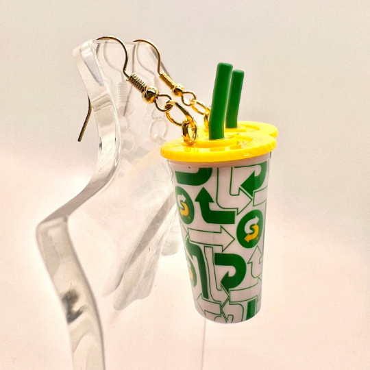 Subway Drink Cup Earrings