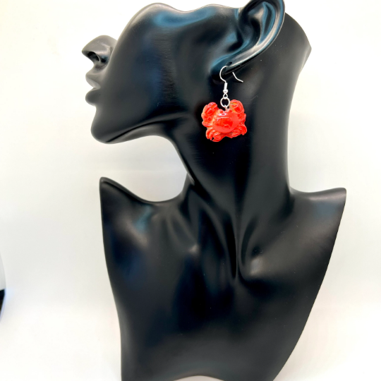 Red Crab Earrings