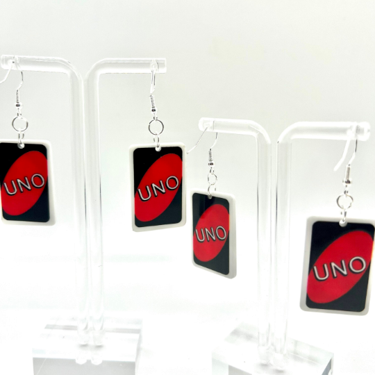 UNO Playing Card Earrings