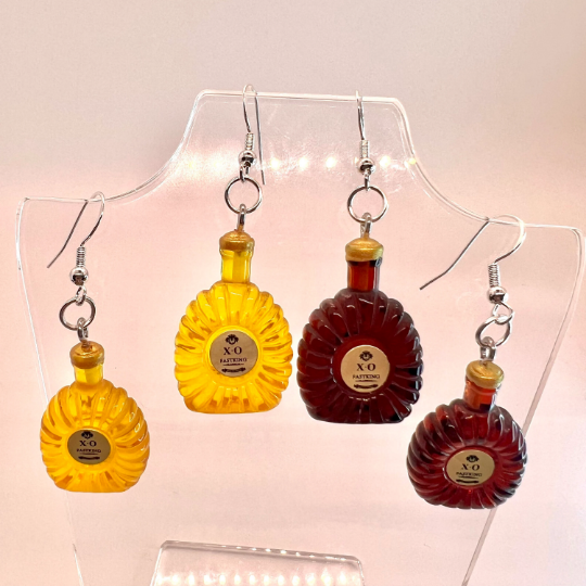 Cognac Bottle Earrings