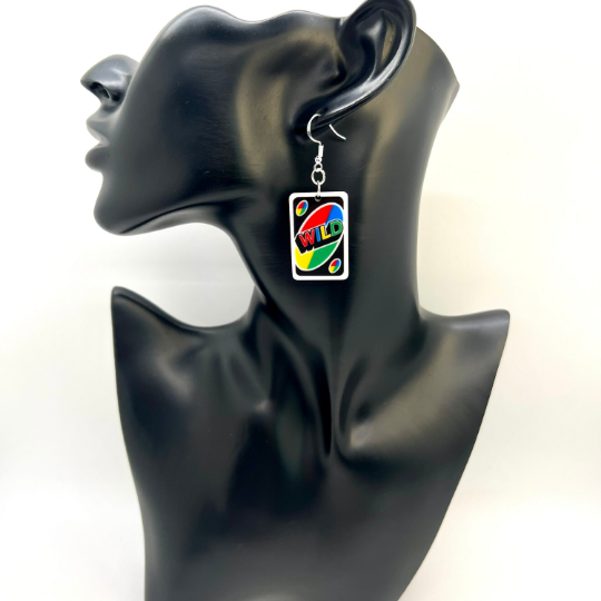 UNO Playing Card Earrings
