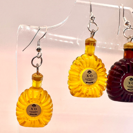 Cognac Bottle Earrings