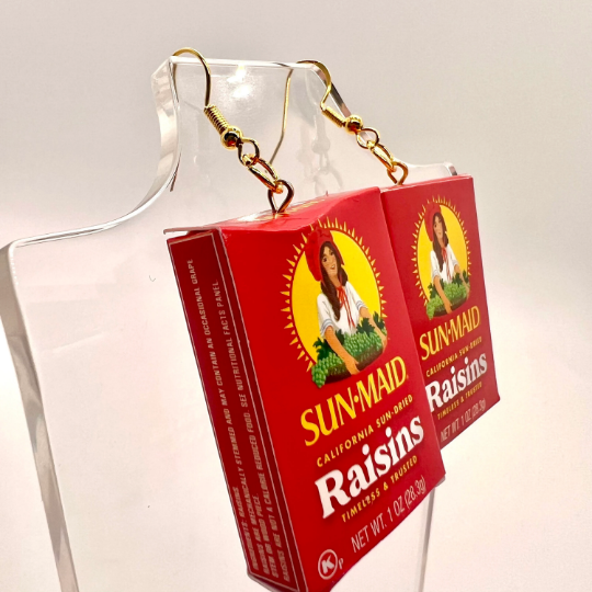 Sun Maid Raisin Boxes Earrings