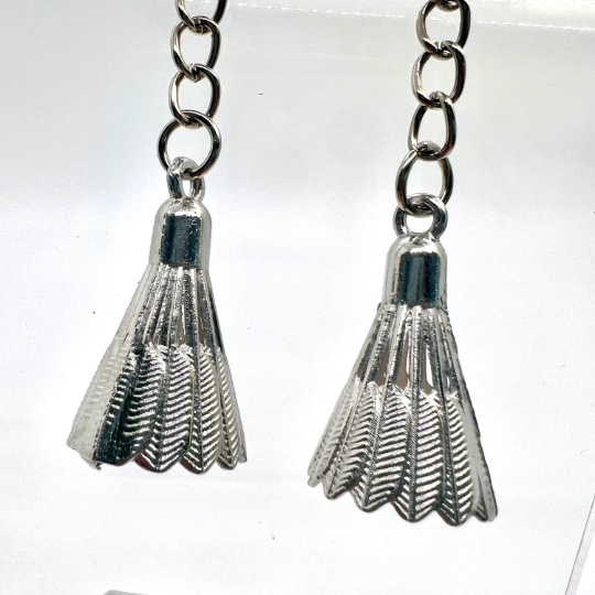 Badminton Birdie Earrings