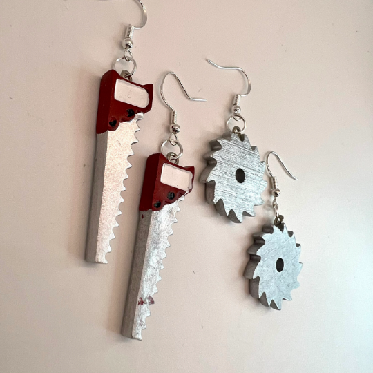 Saw Blade Tool Earrings