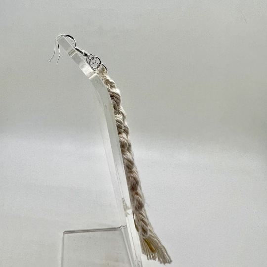 Oversize Yarn Tree Tassel Earrings