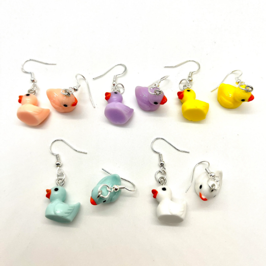 Mini Rubber Duck Earrings