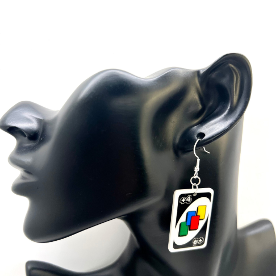 UNO Playing Card Earrings