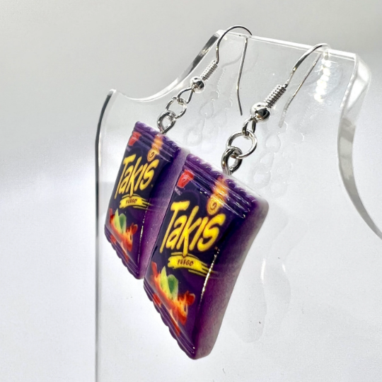 Takis Fuego Chip Bag Earrings