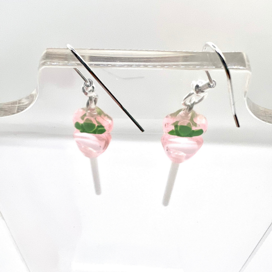 Pink Carrot Lollipop Earrings