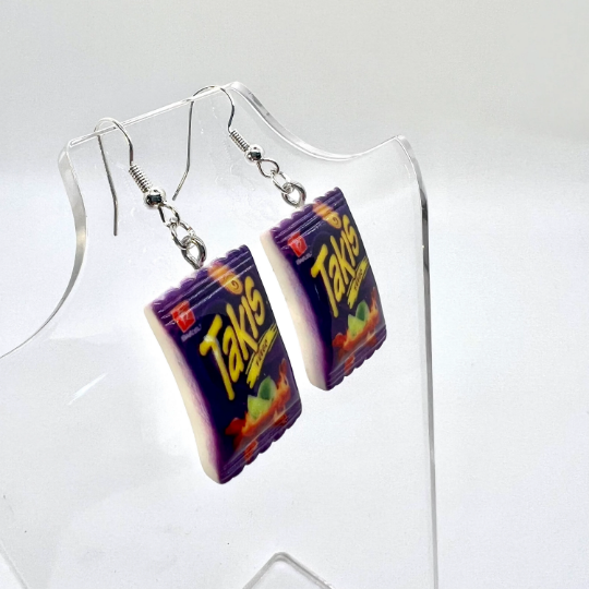 Takis Fuego Chip Bag Earrings