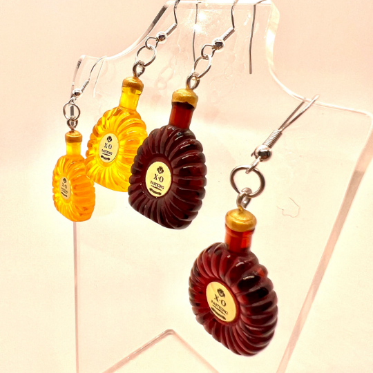 Cognac Bottle Earrings