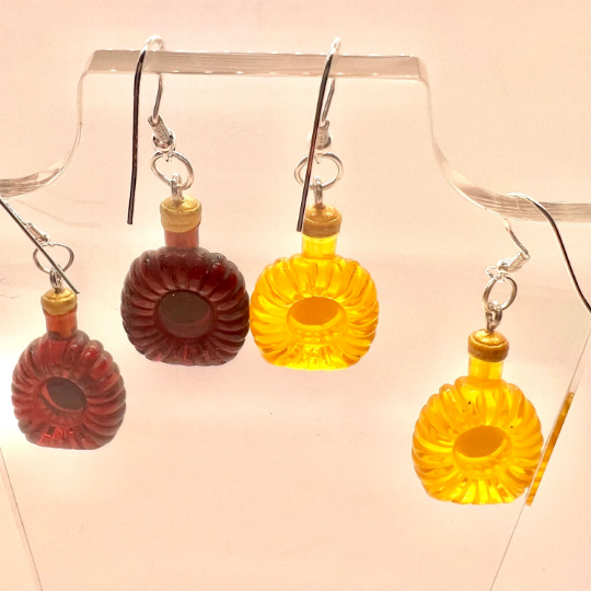 Cognac Bottle Earrings