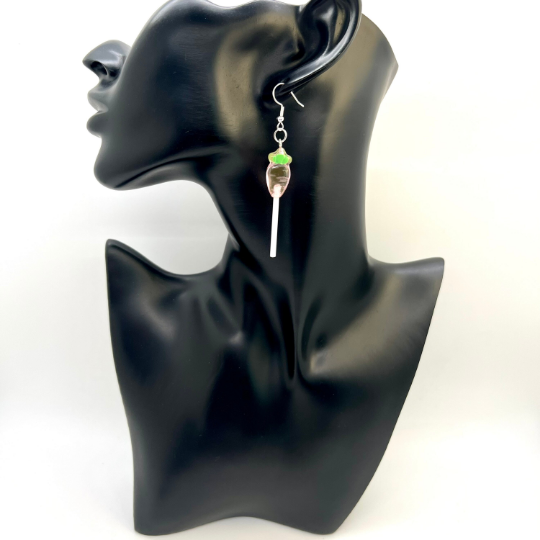 Pink Carrot Lollipop Earrings