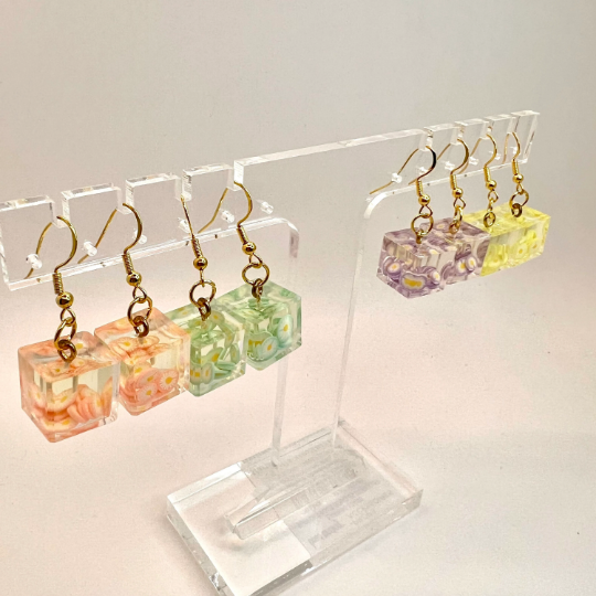 Flower Ice Cube Earrings