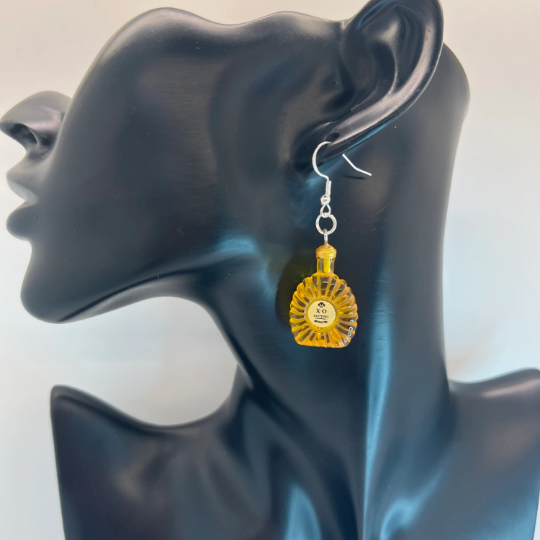 Cognac Bottle Earrings