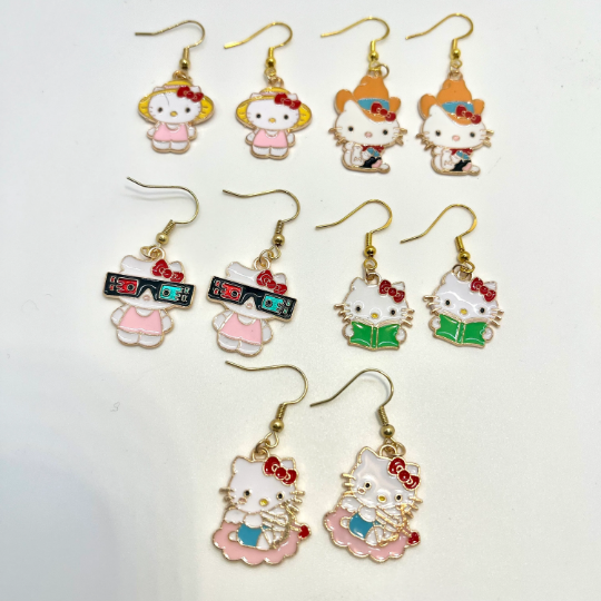 Hello Kitty Character Earrings