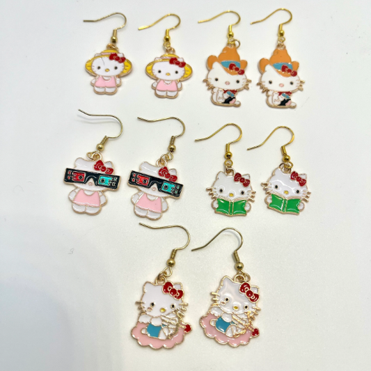 Hello Kitty Character Earrings