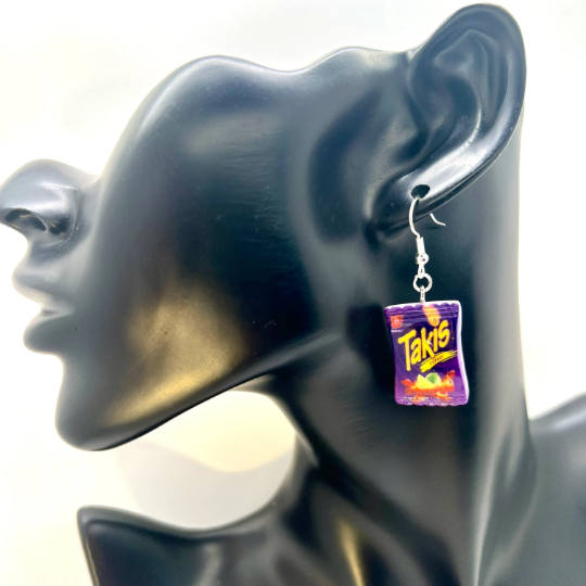 Takis Fuego Chip Bag Earrings