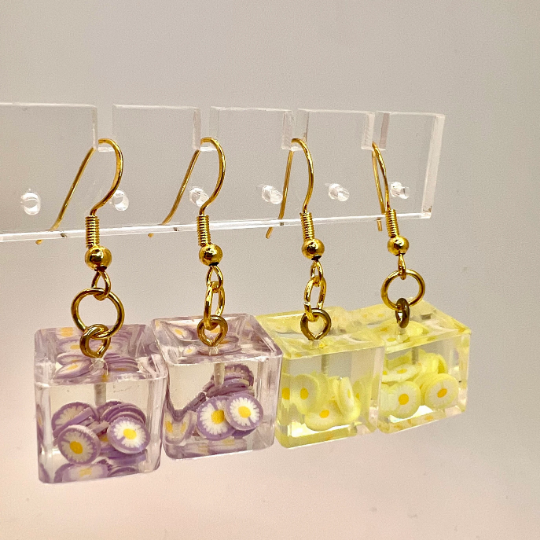 Flower Ice Cube Earrings