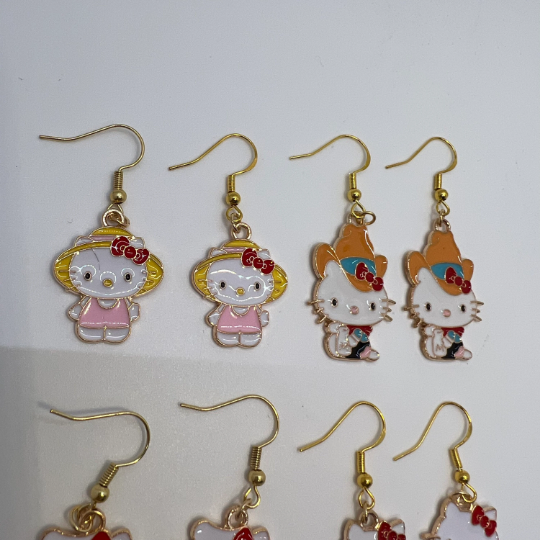 Hello Kitty Character Earrings