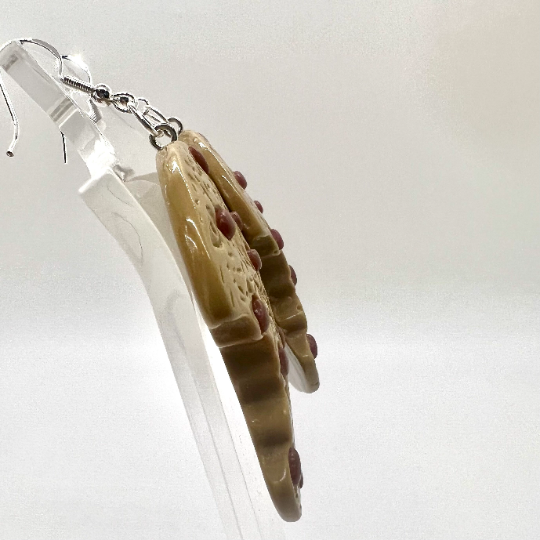 Large Chocolate Chip Cookie Earrings