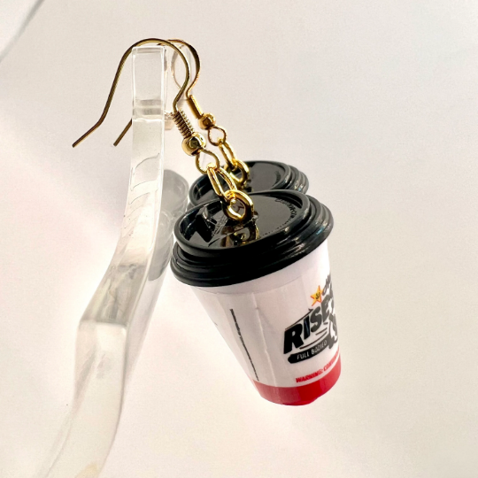 Hardees Coffee Cup Earrings