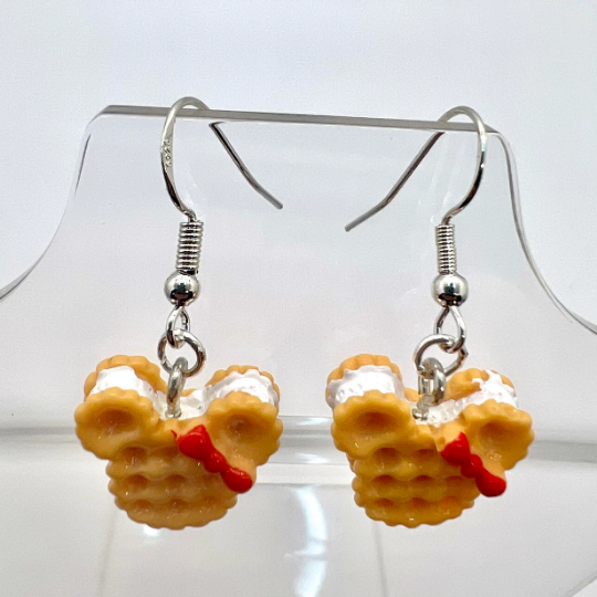 Minnie Mouse Waffle Earrings