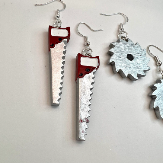 Saw Blade Tool Earrings