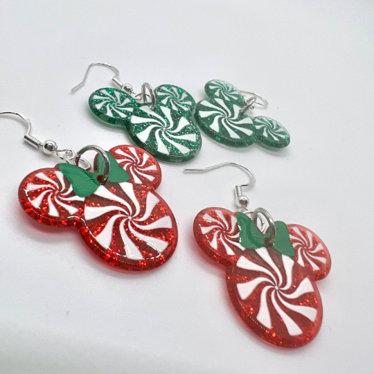 Mickey Peppermint Earrings