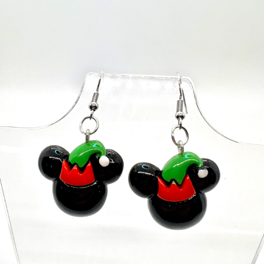 Santa Mickey Earrings