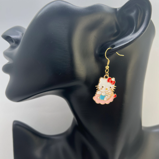 Hello Kitty Character Earrings