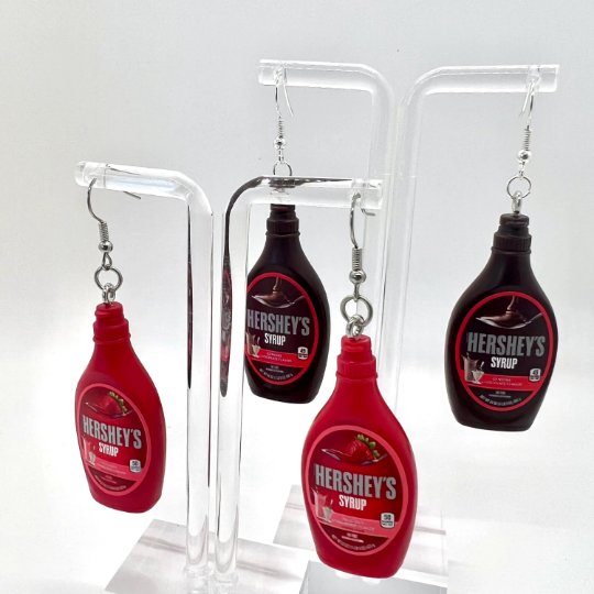 Hershey Syrup Bottle Earrings
