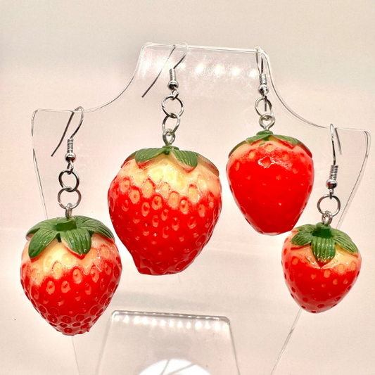 Chunky Strawberry Earrings