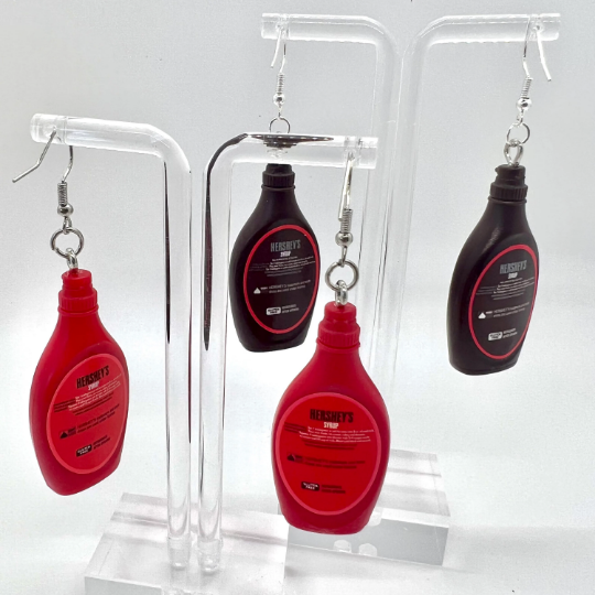 Hershey Syrup Bottle Earrings