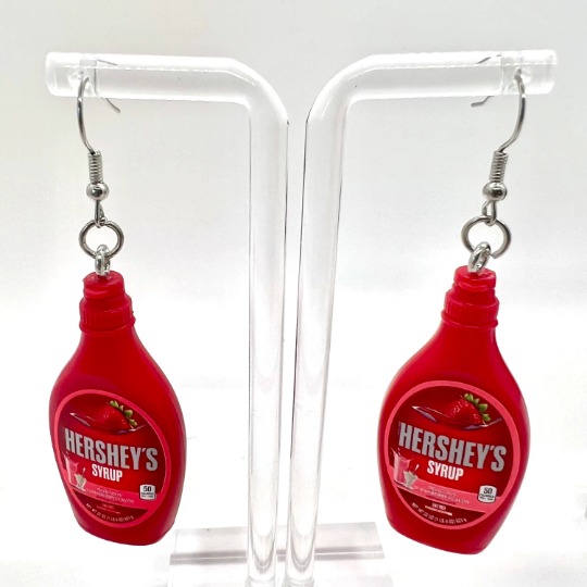 Hershey Syrup Bottle Earrings
