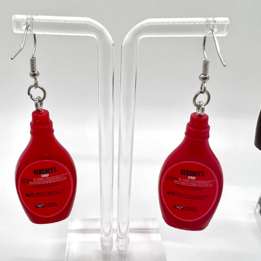 Hershey Syrup Bottle Earrings