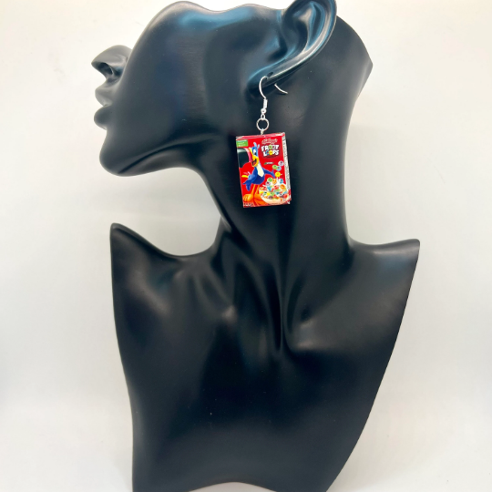 Froot Loops Cereal Box Earrings