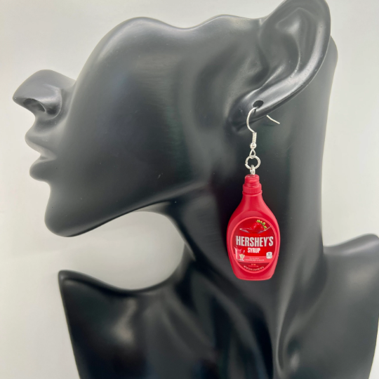 Hershey Syrup Bottle Earrings