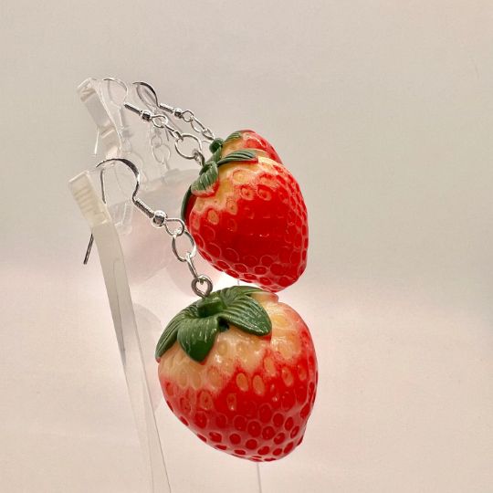 Chunky Strawberry Earrings